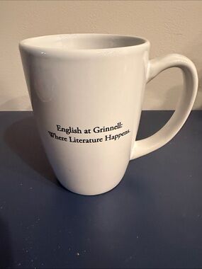 Grinnell College "English at Grinnell:Where Literature Happens." Coffee Mug